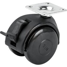 Hts 421 Frenli Dönerli Mobilya Tekerleği 48MM - 30KG Taşıma Kapasiteli Tablalı Pp Plastik Iç