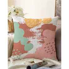 Rem Home Rengirenk Dekoratif Kırlent Kılıfı Sarı 43 x 43 cm Salon Koltuk Kanepe Yastık Kılıfı