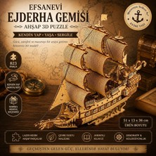 Algwooddesign Ejderha Gemisi Ahşap Maket Seti 823 Parça – Dıy 3D Puzzle Yelkenli Gemi Koleksiyon