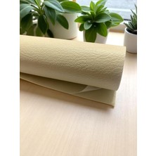 Varan Tekstil Yapışkanlı Krem Suni Deri 100 * 140 cm