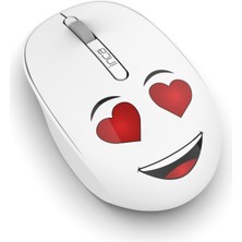 Inca Wenny IWM-245BT Desing 3D Wireless Mouse- Beyaz, Sevimli Emoji Karakterli,2.4 Ghz Nano Usb,er