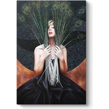 Tavus Kuşu Tüyleri Tablosu 50 x 75
