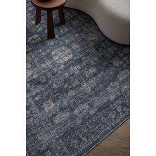 Hoom Rugs Etro 2702 Mavi Vintage Desenli Salon Halısı