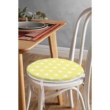 Rem Home Rengirenk Dekoratif Sandalye Minderi Modern Yuvarlak 40 x 40 cm Mutfak Balkon Oturma Minderi