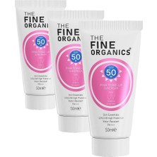 Spf 50+ Ton Eşitleyici Yüksek Korumalı Pembe Güneş Kremi, 50ML (3 Paketi)