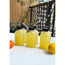 6'li 100 ml Şeffaf Yassı Cam Shot Şişesi Sızdırmaz Siyah Kapaklı Detoks Cold Brew Çok Amaçl