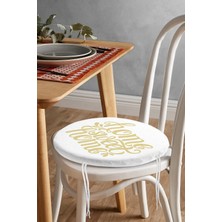 Rem Home Rengirenk Dekoratif Sandalye Minderi Yuvarlak 40 x 40 cm Mutfak Balkon Oturma Minderi