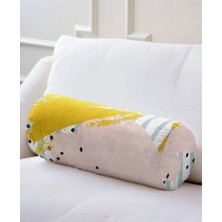 Rem Home Rengirenk Dekoratif Kırlent Kılıfı Soyut 60 x 20 cm Salon Koltuk Kanepe Yastık Kılıfı