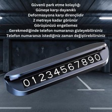 Coofbe Premıum Kapaklı Gizlenebilir Araç Park Telefon Numaratörü Geçici Park Telefon Numaratö