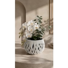 Deng Tasarım Modern Dalga Desenli Saksı