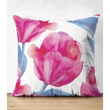 Rem Home Rengirenk Dekoratif Kırlent Kılıfı 43 x 43 cm Salon Koltuk Kanepe Yastık Kılıfı