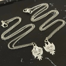 Hace Bazaar Kız Erkek  Arkadaş Zincir Kolye (Çift Kolye)