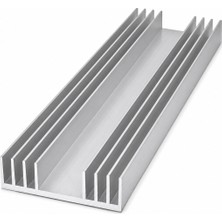 Alüminyum Soğutucu Blok 19X80MM Isı Emici 1 Metre LED Aydınlatma Devre Soğutma Profil Kanal Eloksallı 2134