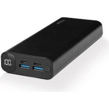 PB06 20.000MAH Pd 20W LCD Ekranlı Taşınabilir Şarj Aleti Powerbank Siyah