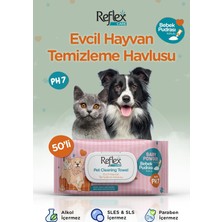 Reflex Care Evcil Hayvanlar Için Çok Amaçlı Hijyenik Temizleme Havlusu 50'li