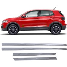 Melexı Krom Yan Kapı Koruma Çıtası 4 Kapı 4 Parça T-Cross 2018 ve Üzeri Için
