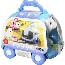 JND-6801 Taşıma Araba Çantalı Hareketli Pilli Kedi Set -Vardem Oyuncak