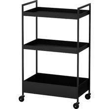 Ikea Nissafors Yardımcı Arabası Siyah 19 7/8X11 3/4X32 5/8 203.997.77