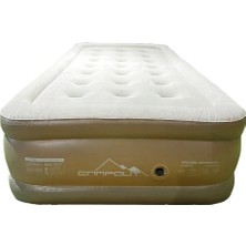 St. Morritz Tek Kişilik Yüksek Şişme Yatak Kamp Seyahat Ev Piknik Şişme Yatak Yerden Yüksek 42CM