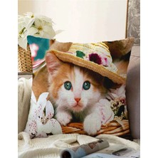 Rem Home Rengirenk Dekoratif Kırlent Kılıfı 43 x 43 cm Salon Koltuk Kanepe Yastık Kılıfı