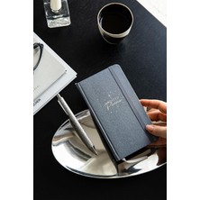 Charmlı Süresiz Haftalık Planlayıcı Cep Ajanda 9X17 cm Füme