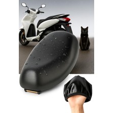 Vi Caro (1108) Honda Forza Scooter Sele Kılıfı Su Geçirmez Siyah Motorsiklet Koltuk ile Uyumlu