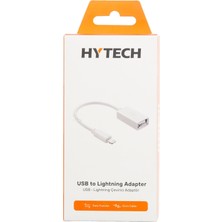 HY-XO48 Beyaz USB F To Lightning 10CM Kablolu Otg Çevirici
