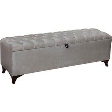 Vetra Sandıklı Bench Puf, Beyaz