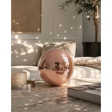  El Yapımı Aynalı Disko Topu 20 cm - Rose Gold