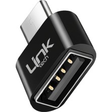 USB - Type-C Dönüştürücü Otg Metal Adaptör Siyah
