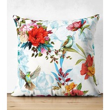 Rem Home Rengirenk Dekoratif Kırlent Kılıfı 43 x 43 cm Salon Koltuk Kanepe Yastık Kılıfı