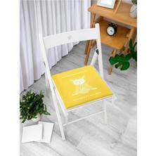 Rem Home Rengirenk Dekoratif Sandalye Minderi Sarı Modern 40 x 40 cm Mutfak Balkon Oturma Minderi