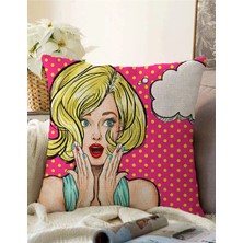 Rem Home Rengirenk Dekoratif Kırlent Kılıfı 43 x 43 cm Salon Koltuk Kanepe Yastık Kılıfı