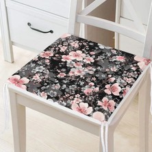 Rem Home Rengirenk Dekoratif Sandalye Minderi Sarı Modern 40 x 40 cm Mutfak Balkon Oturma Minderi