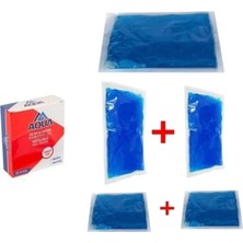 Aqua Cold Pack Sıcak Soğuk Termo Jel Kompres Seti, 27X35 cm + 2X13X27 cm + 2X13X13 Cm, Mavi
