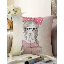 Rem Home Rengirenk Dekoratif Kırlent Kılıfı Modern 43 x 43 cm Salon Koltuk Kanepe Yastık Kılıfı