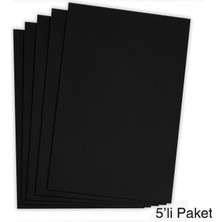 Etika Siyah Mukavva 35X50 cm 5'li Paket - 1.0 mm Kalınlık - Sunum, Pano ve Maket Yapımı Için S