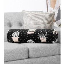 Rem Home Rengirenk Dekoratif Kırlent Kılıfı Siyah Modern 60 x 20 cm Salon Koltuk Kanepe Yastık Kılıfı