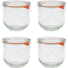 Weck 370 ml Lale Cam Saklama Kavanozu (4 Adet)