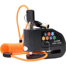 Alarm Disk Kilidi Seti, Fren Kilidi, Hırsızlığa Karşı Su Geçirmez 110 Db 7 mm Pin 1,5 M Hatı