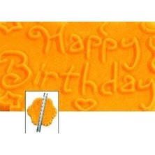 Mutfak Happy Birthday Yazılı Dekor Mini Merdane -16.5 cm