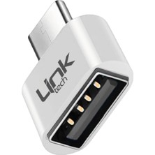 O192 USB - Type-C Dönüştürücü Otg Metal Adaptör Silver-Gri