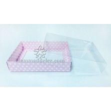 Mutfak Puantiyeli Pembe Asetat Kutu 10 Adet 19X10X3 cm