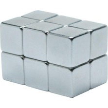 Dünya Magnet Çok Güçlü Neodyum Mıknatıs Küp 10X10X10 mm (10 Adet)