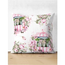 Rem Home Rengirenk Dekoratif Kırlent Kılıfı Sarı 43 x 43 cm Salon Koltuk Kanepe Yastık Kılıfı