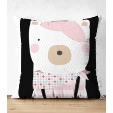 Rem Home Rengirenk Dekoratif Kırlent Kılıfı Sarı 43 x 43 cm Salon Koltuk Kanepe Yastık Kılıfı