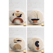 Rem Home Rengirenk Dekoratif Kırlent Kılıfı Beyaz Etnik 43 x 43 cm Salon Koltuk Kanepe Yastık Kılıfı