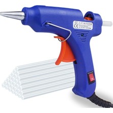 20W Ince Silikon Tabancası – 10 Adet 7 mm Silikon Çubuğu Dahil, Hızlı Isınan Mini Sıcak Si