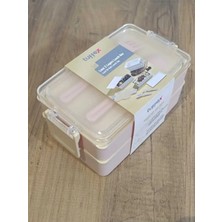 St. Morritz Luno Kaliteli 600ML Lunch Box Yeni Koleksiyon 2 Katlı Yemek Kutusu Çatal Kaşık Dahil Sefer Tası