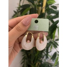 Desenli Gold Kadın Küpe | Modern Şık Tasarım